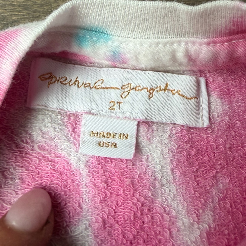 Spiritual Gangster Kids Tie-Dye "Grateful Vibes" Sweatshirt - Pink, Blue, Gray - Picture 6 of 9